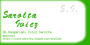 sarolta ivicz business card